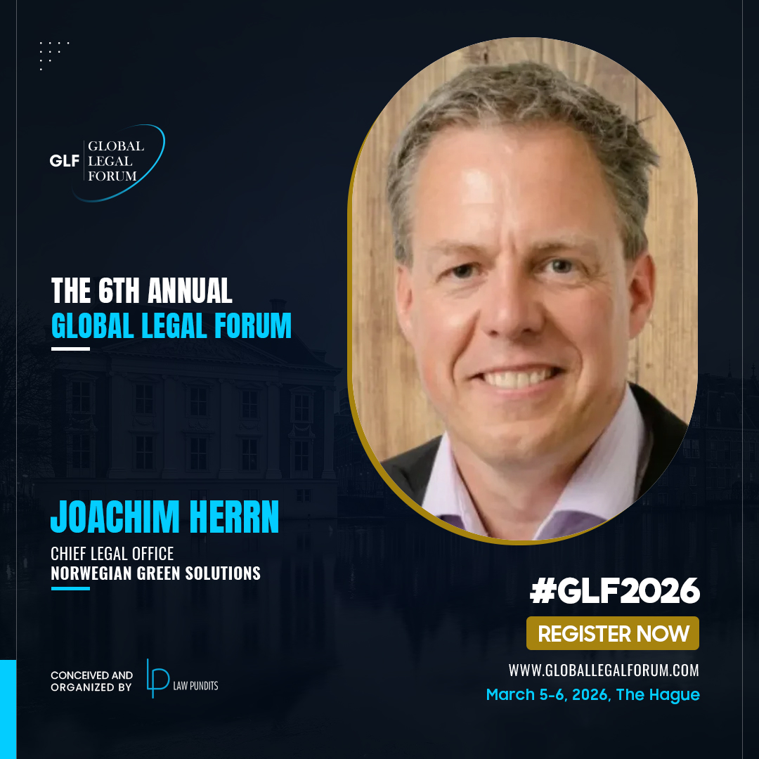 𝗠𝗲𝗲𝘁 Joachim Herrn — CLO &amp; General Counsel at Norwegian Green Solutions AS, former GC at GE HealthCare with 25+ years in international business law across MedTech, AI &amp; renewables.

March 5–6 | The Hague
Register: globallegalforum.com/tickets

#GLF2026 #GreenTech #GeneralCounsel