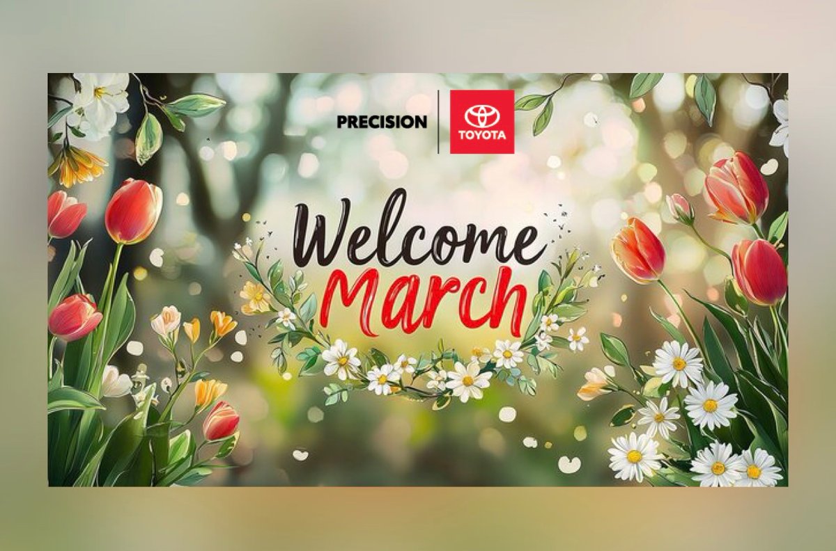 PrecisionToyBdn's tweet image. Only a few weeks until spring! 
Wishing you a bright, productive week ahead.
Thinking about a new ride? Let this be your invite to please stop in to 📍 404  18th St N this week.

📞 204.725.0508 
🌍 precisiontoyota.ca 

#brandonmb #precisiontoyotabrandon