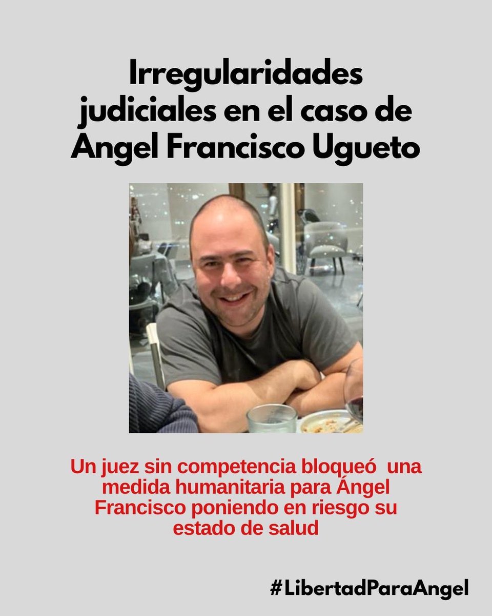 auguetolibre's tweet photo. 🚨Irregularidades en el Sistema Judicial en el caso de Angel Francisco Ugueto 🚨
Comparte y ayuda a difundir las injusticias realizadas a Angel Francisco Ugueto
#LibertadParaAngel ya!! https://t.co/M0C2cHlEzB