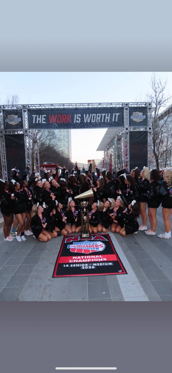 I am a 2026 NCA champion. Peach I love you 🥹🥹🥹🤟🤟🤟 #WCFTTT