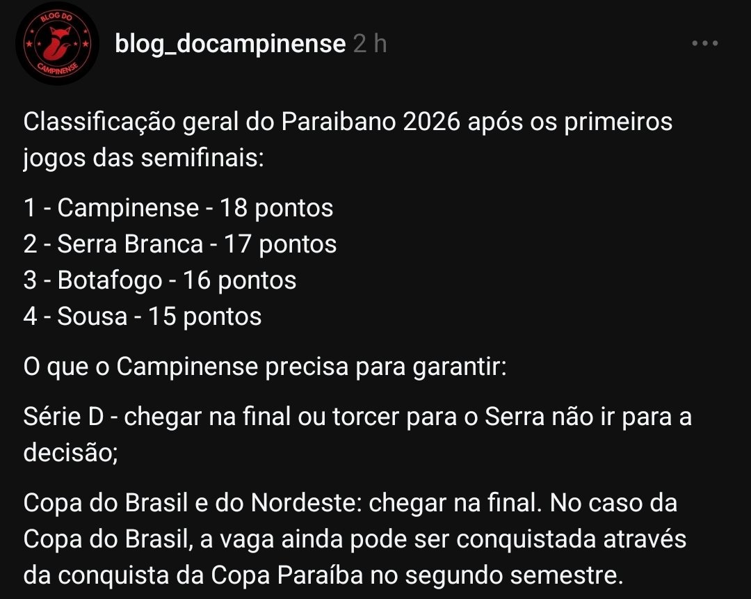 Blog do Campinense 🦊 tweet media