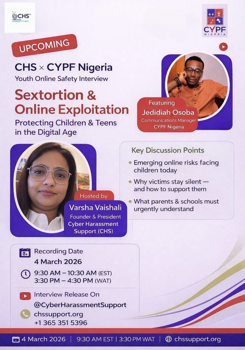 Cyber Harassment Support (CHS) tweet media