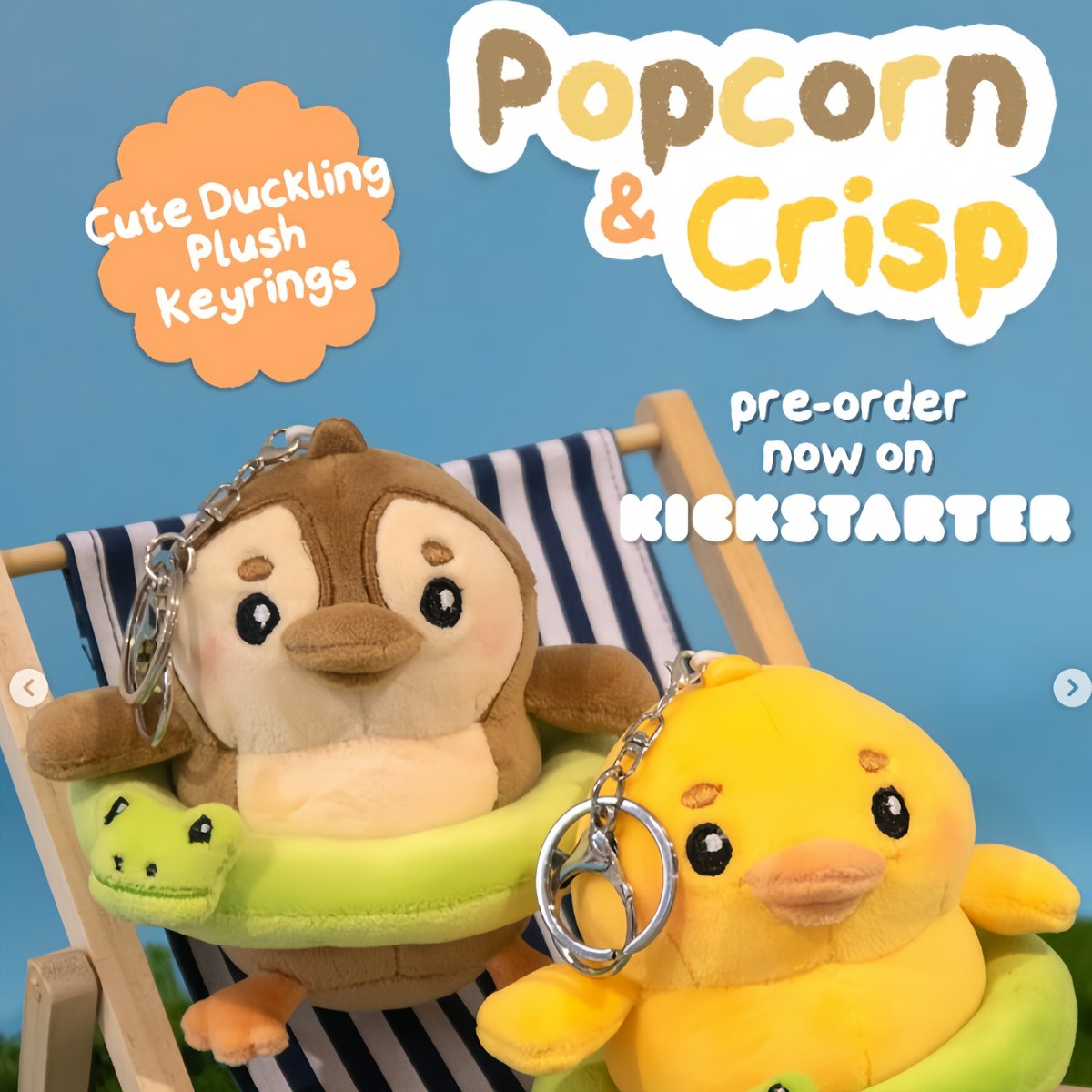 Hey❗ All plush toy lovers, look here! The pre-sale of the cute little duck plush keychains is about to start. Are you ready to take Popcorn and Crisp home?🛒

👉We are very pleased to collaborate with <a href="/pollygone_/">Pollygone</a> （instagram）to produce cute little duck plush keychains.💕