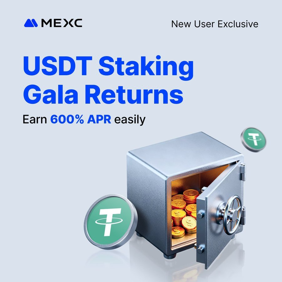 MEXC's tweet photo. The $USDT Staking Gala is still LIVE on MEXC 🚀

💥 New users can earn up to 600% APR on USDT.

👉 Stake now: 
https://t.co/AY0G2nwjCt https://t.co/9ToIKtopug