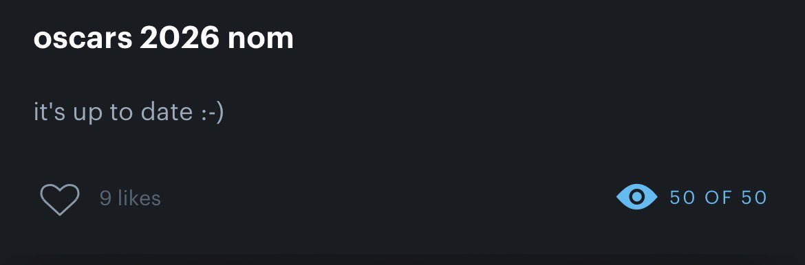 almost 3am, and on this note i'm done with all 2026 oscars noms