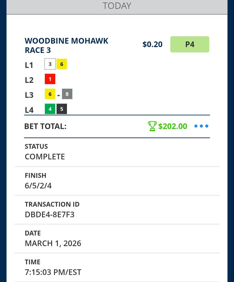 ridert08's tweet photo. End the weekend on a good note.  @WoodbineSB https://t.co/f1zXO5B6Eq