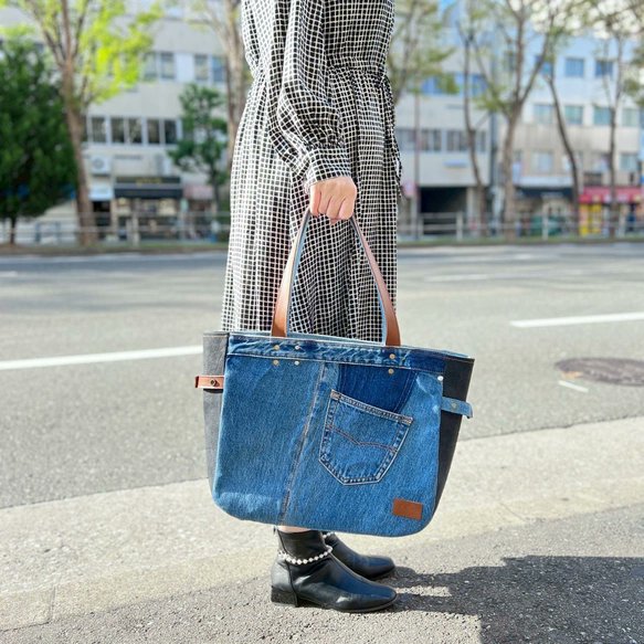 デニム好きにはたまらない。 本革を効かせた、職人仕立てのリメイク