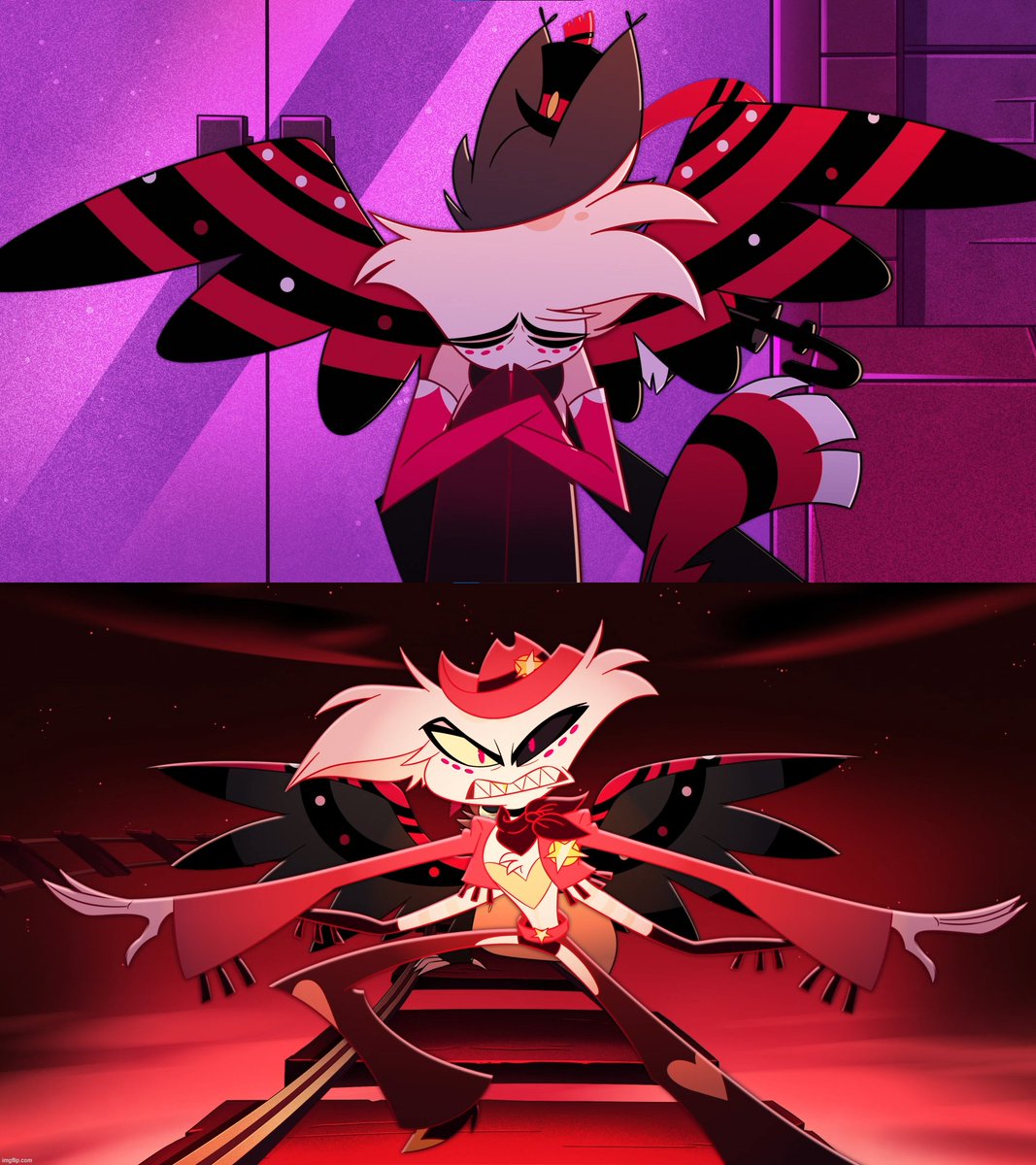 I'm obsessed with how good Husk's wings look in Angel ❤️
#HazbinHotel #Hellaverse #Husk #AngelDust #HuskerDust