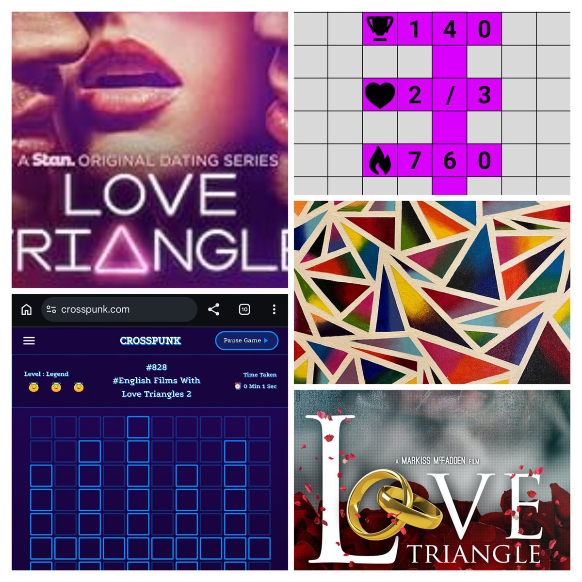 apurvnagpal's tweet image. #LoveTriangles 💘

Part two of this popular series 👏

Remember, one word Hollywood movie titles only 😊

🔺 crosspunk.com 🔻