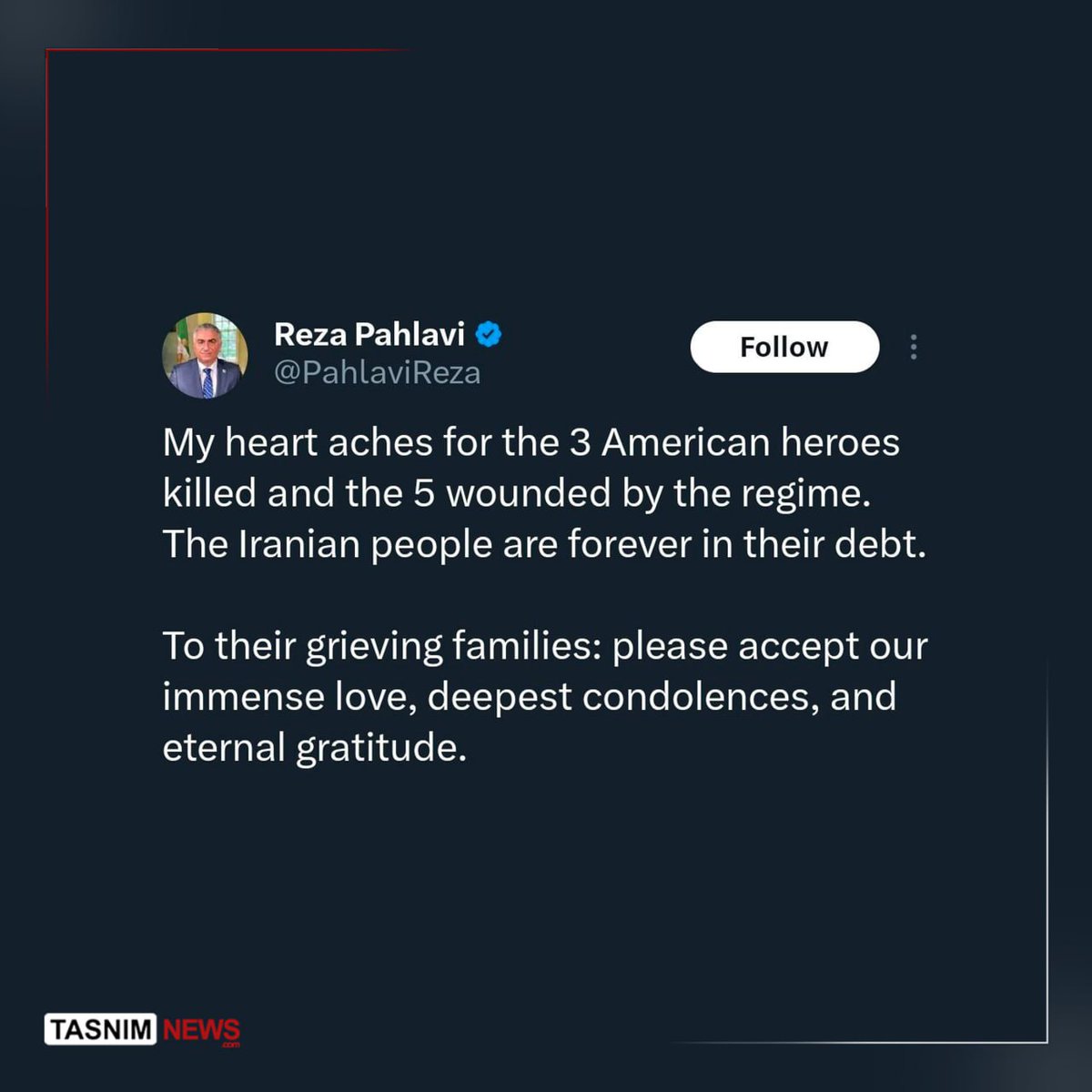 360securit's tweet photo. Reza Pahlavi: ¡Mi corazón ardía por los 3 soldados estadounidenses muertos!

🔹 Si bien la educación dijo que 170 estudiantes y maestros iraníes fueron martirizados y cientos de estudiantes oprimidas fueron martirizadas en Minab 

Más traidor no puede ser erte ijo mil puta https://t.co/Rz5nTOl55A