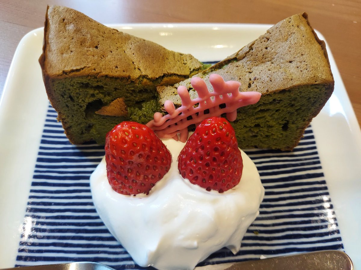 9648coffee's tweet image. 【3月3日(火)まで限定提供】
抹茶のガトーショコラ
450円です‼️