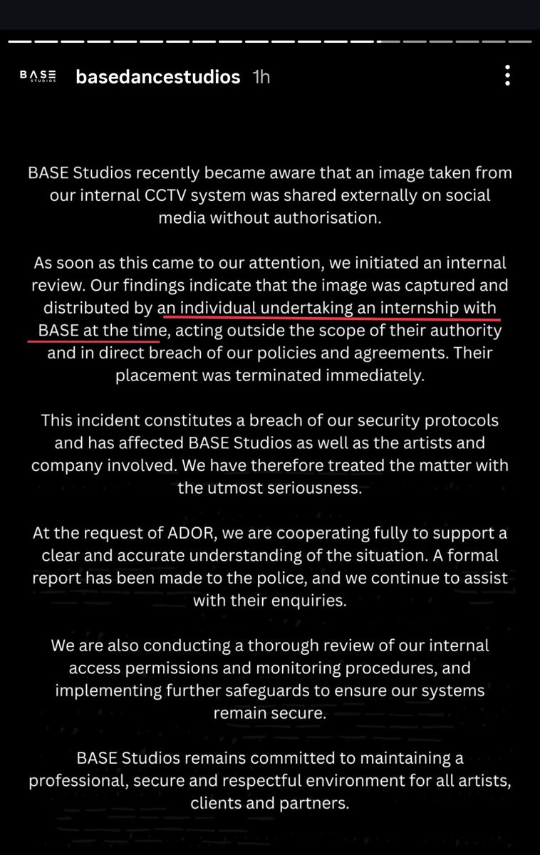 Sorry we not buying classic pr statement. Damage has been done. Y'all can't even stand on your own words for 24h regarding "individual" status from no connection to intern from two statement,thinking we dumb enough to believe everything especially anything that includes "ador"😂