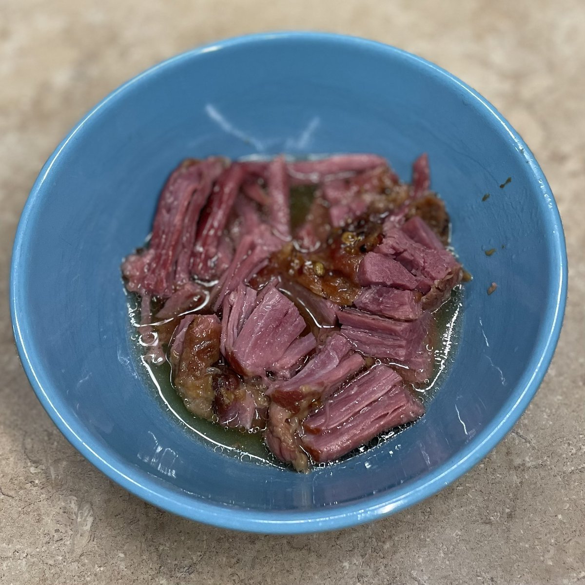CarnivoreFriend's tweet image. What I ate today:

My first meal wasn’t until lunch today. After church I came home and fixed a burger patty, 4 eggy waffles, and had a few cold leftover wings from last night.

For dinner a had a little bowl of corned beef brisket. So good! 

#Carnivore #CarnivoreDiet #Keto