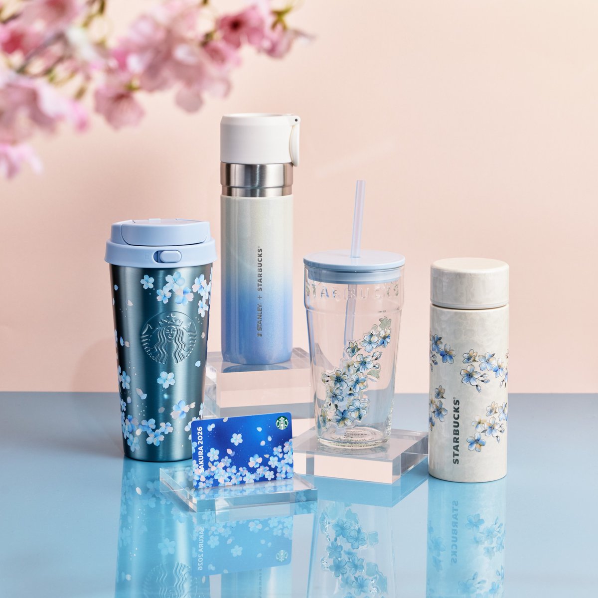 スタバ新作グッズ】 🌸SAKURA第2弾あす先行販売🌸 “青空×桜“きらめく