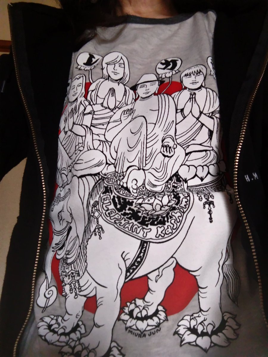 今日は暖かいのでエレカシお気に入り No.1かNo.2か決めれないTシャツと