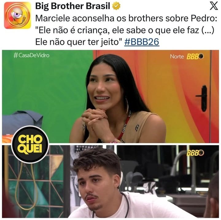 Favsdogean's tweet photo. E quando a globo confundiu a Marciele com a Lívia, sua rival na casa de vidro do #BBB26 😅 #Formaçaodeparedão https://t.co/X4lbOeo90j