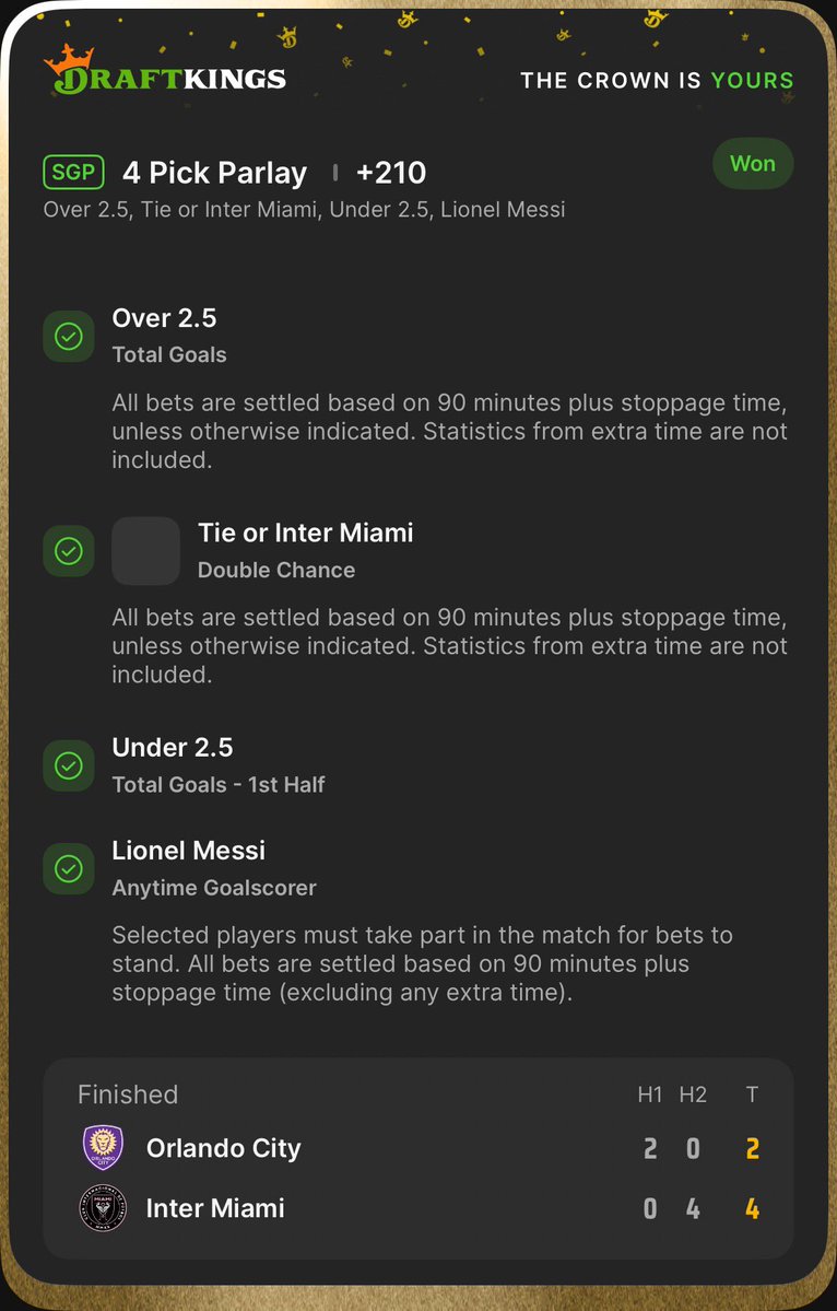 Miami down 2-0 at HT and they score FOUR GOALS in the 2nd half‼️⚽️

CASH IT BABY ✅💰✅ 

➡️ Code LOCKZ 🔐 ends at 12 mid 

➡️ Get 75% off your first pass 💪🏻

➡️ Link 🔗 whop.com/checkout/plan_…