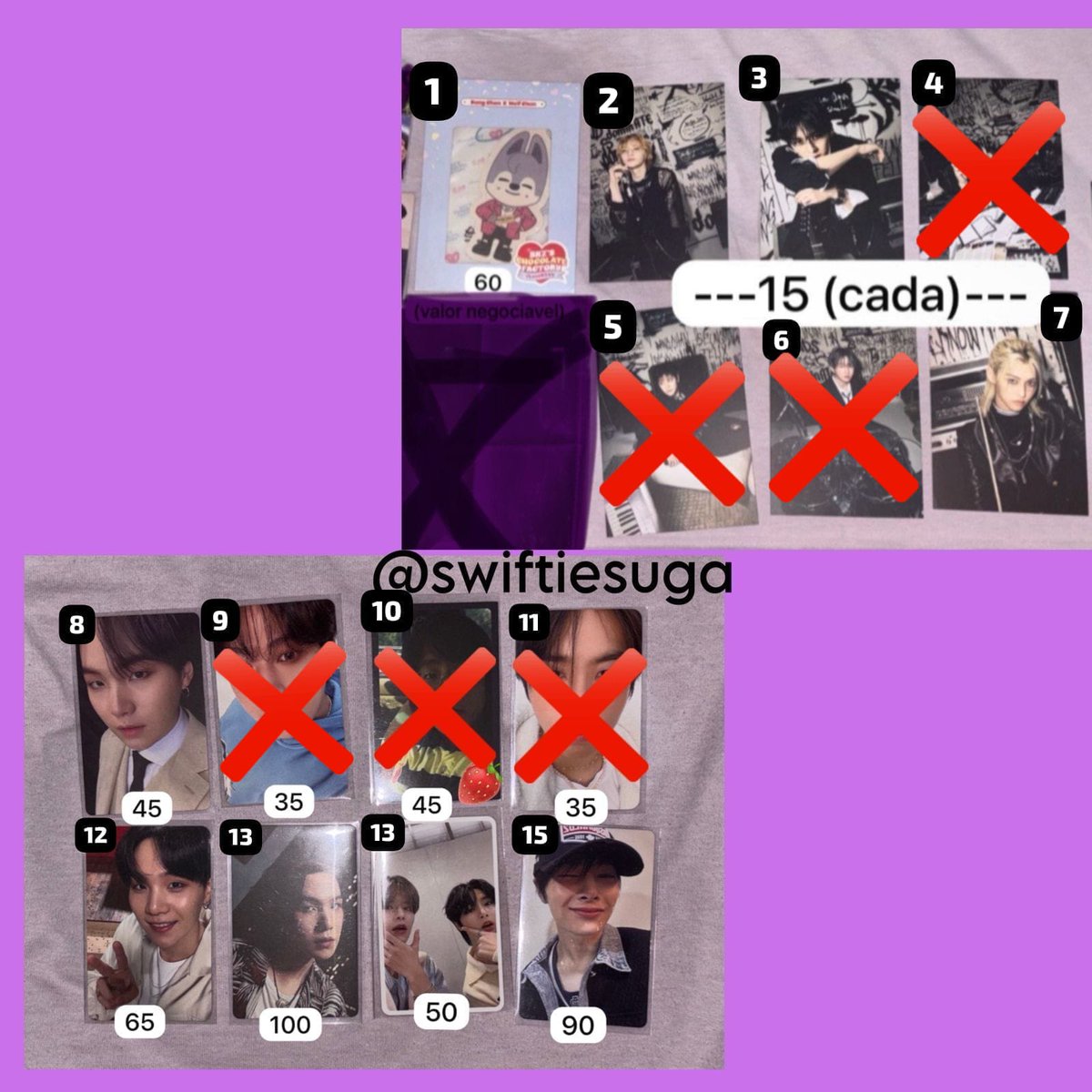 anaadanielli__'s tweet photo. Ceg Nacional Baby Han e amigos 

Valor na imagem+Fretes 
Aceito pagamento no cartão com taxa
Ceg não garantida risco de Sold out
Precisa sair TUDO
Prazo de pagamento 06/03
🚨Compradores sensível
Seller @swiftiesuga
Gom Eu

Vendo venda Yoongi suga
In Lee know Felix Seungmin BTS https://t.co/3cLLji1HZG