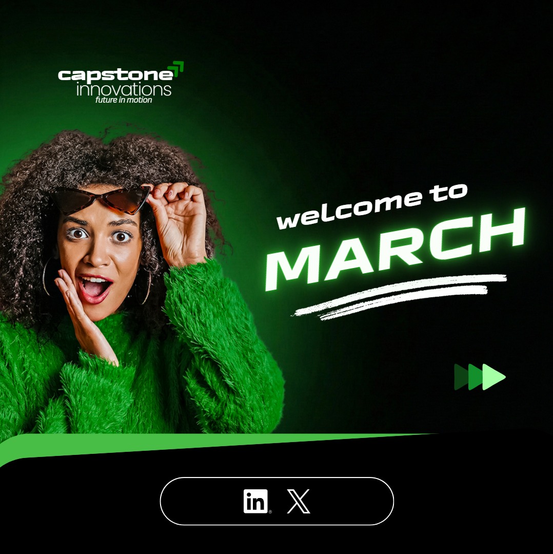 Capstone_Innov's tweet photo. New month, limitless potential! ⚡️

We’re stepping into March with Progress Unbound. Let’s push the boundaries of what’s possible for your brand this month 🚀.

Happy New Month! 🎯 #CapstoneInnovations #MarchGoals #Tech https://t.co/mDisN6CmES