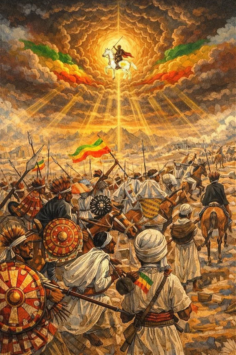 እንኳንስ ምኒልክ
እንኳንስ ጣይቱ
ተዋግቶ የለም ወይ ጊዮርጊስ ሰማዕቱ።
እንኳን አደረሰን #አድዋ130