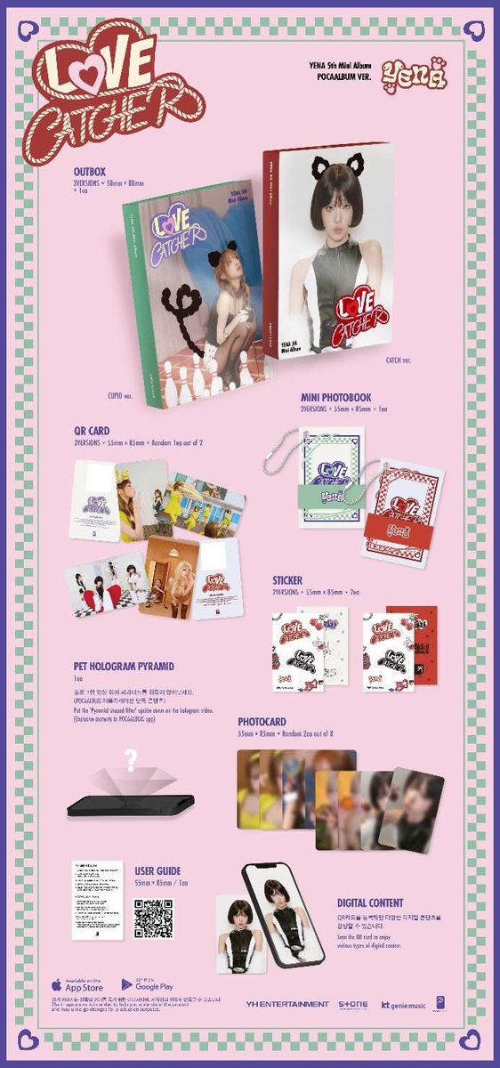 fablareshopph's tweet photo. #FBSPHGO #YENA

[Pre-order]

▪️YENA - 5th Mini Album: Love Catcher
•Photobook Ver. (Random) - PHP 960
•Photobook Ver. (2CD Set) - PHP 1800
•PocaAlbum (Random Ver.) - PHP 660
•PocaAlbum (2CD Set) - PHP 1280

ORDER FORM: 
https://t.co/XcYOYEqpUf https://t.co/9Cb1BPHmXU
