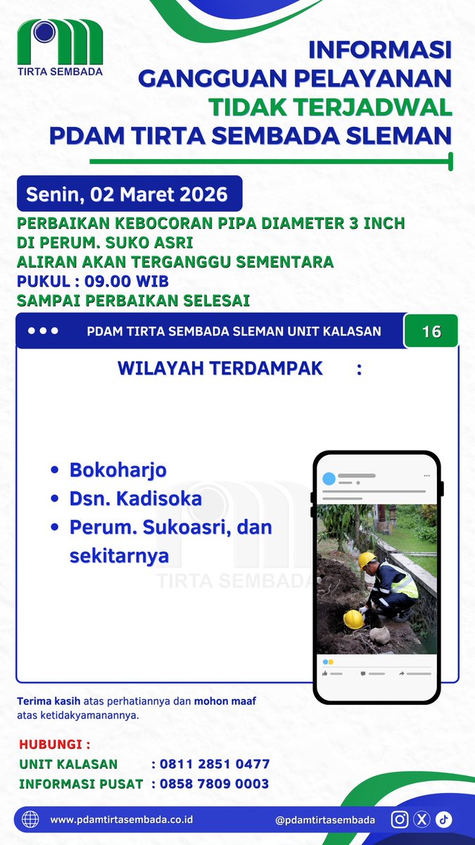 PDAM Tirta Sembada Sleman (@pdamsleman) on Twitter photo 