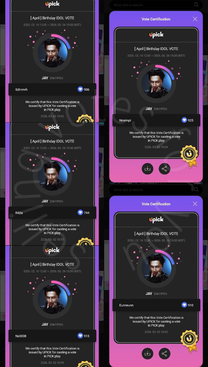 The deal wasn't fulfilled. But I still gave some votes as appreciation for participating

4400💙 were dropped for #JAY #ENHYPEN [April Birthday Idol Vote]
drive.google.com/drive/folders/…

Thank you for participating

#sellingvote4youproof
#sellingvote4yourtdeal