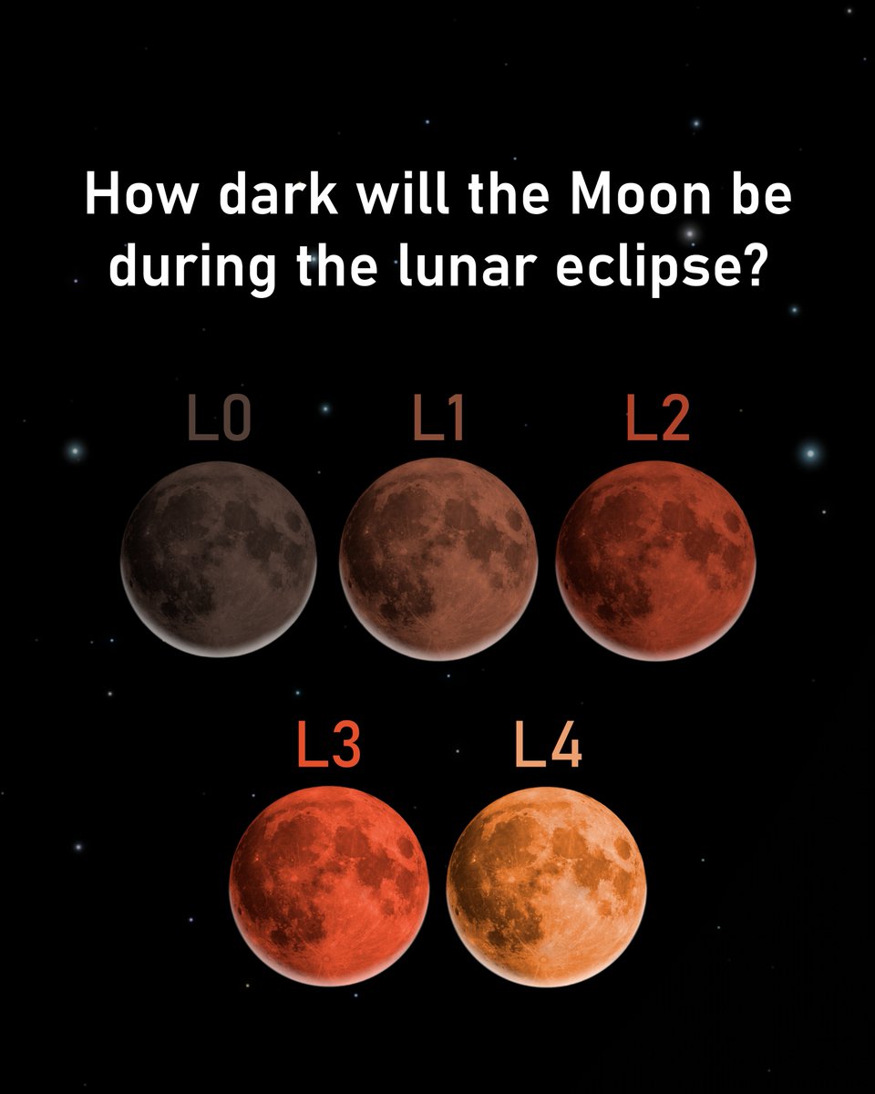 How dark will the Moon be during the March 2–3 lunar eclipse?

During a total lunar eclipse, the Moon doesn’t disappear; it turns red. But the shade can vary dramatically: from almost invisible to bright copper.
Astronomers describe this using the Danjon scale (L0–L4), shown in