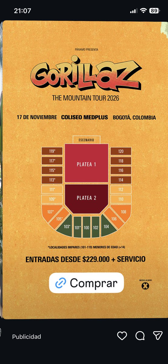 Laducrefia's tweet photo. @paramo_presenta hola me podrían sacar de una duda. Cuáles serán las localidades para menores. Porque en un post dicen que las impares pero en la página leo otra info. Gracias https://t.co/PRnS5KWqGi