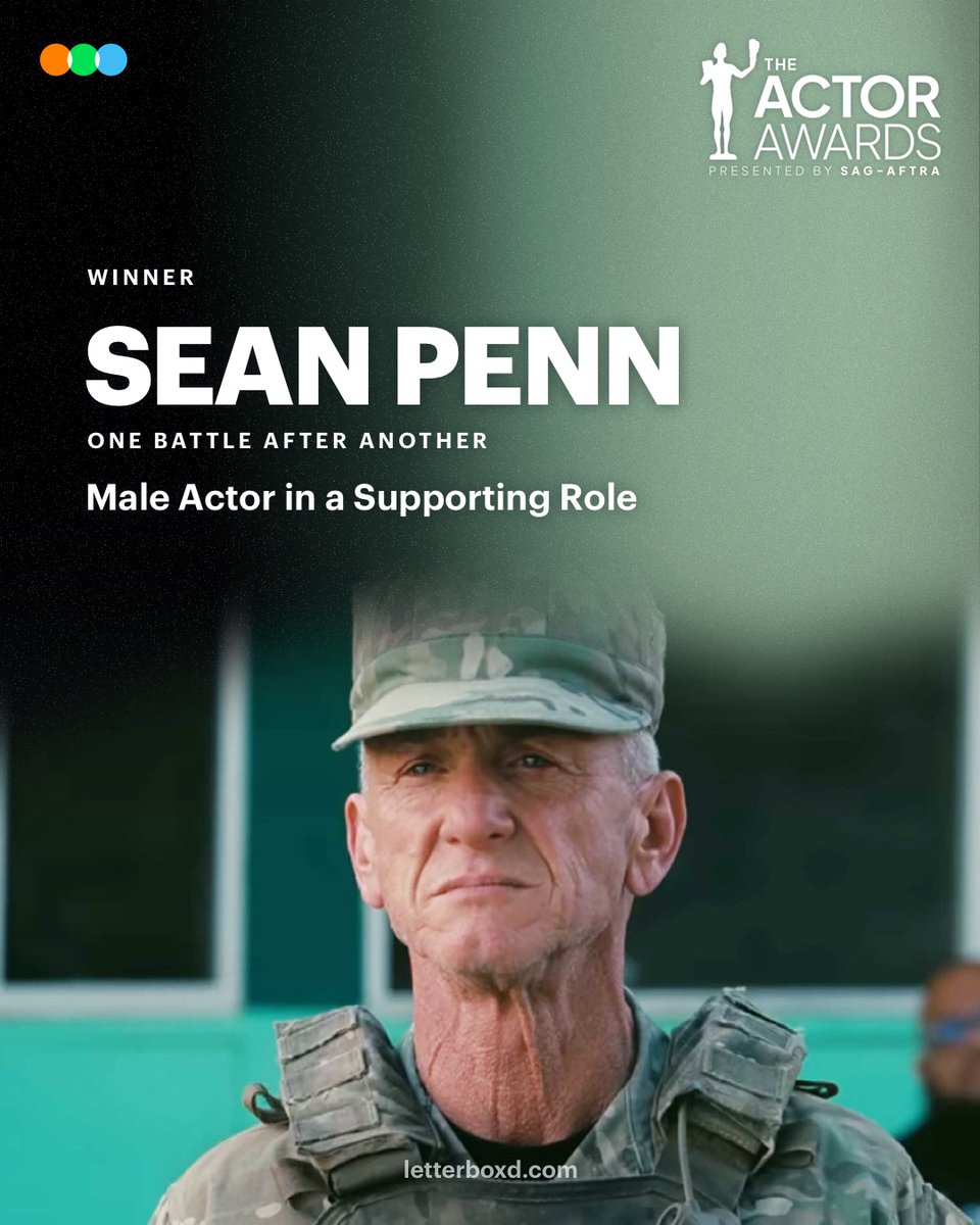 Sean Penn wins Outstanding Performance by a Male Actor in a Supporting Role for One Battle After Another at the Actor Awards 

#ActorAwards