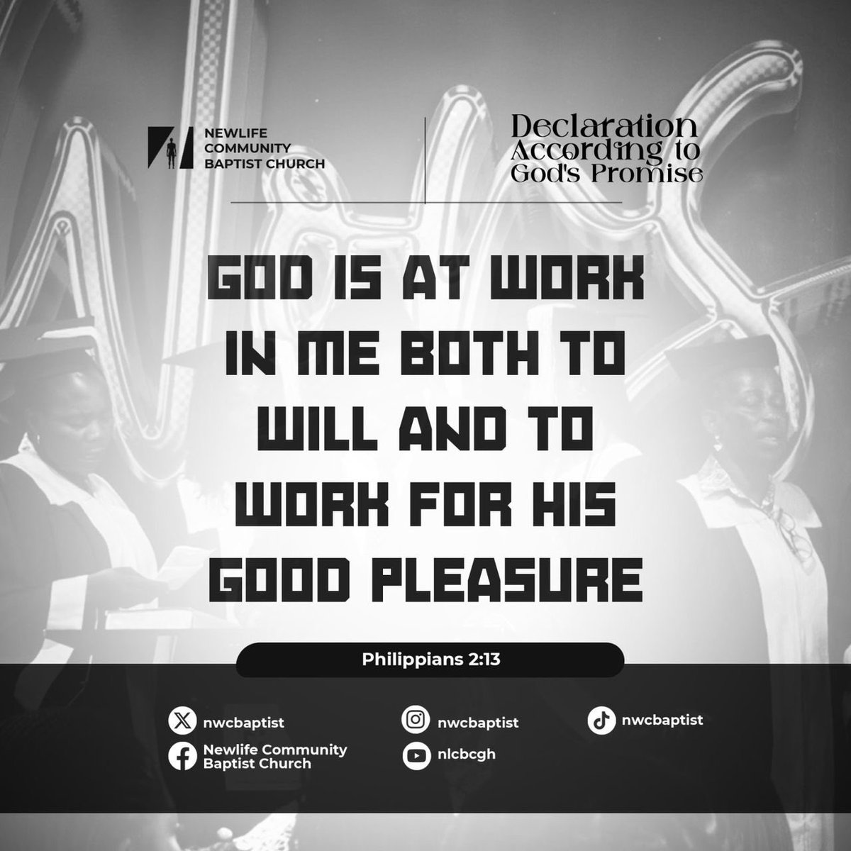 nlcbcgh's tweet photo. Step into the week with confidence: You aren’t working alone. God is energized within you, giving you the desire and the power to do what pleases Him! 🙌✨
Have a productive, divine-backed week!
#NewLifeBaptist #Philippians213 #Faith #MondayMotivation https://t.co/LvBgak41wr