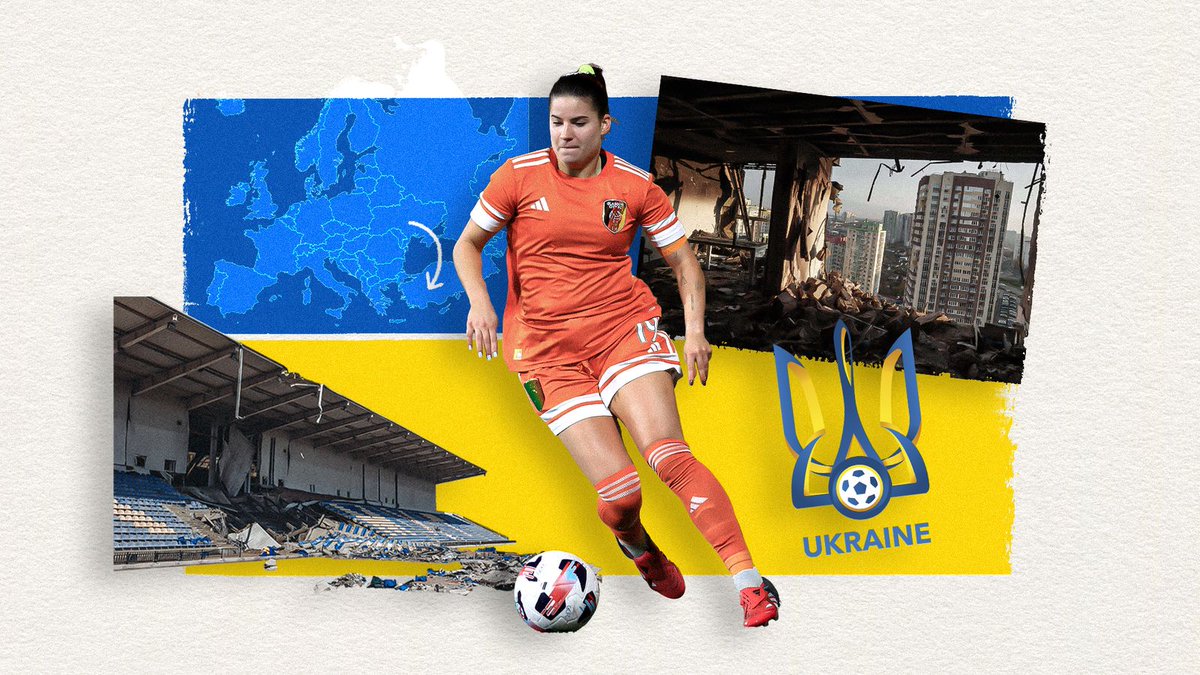 soccerexpert_1's tweet photo. As Ukraine faces England in their World Cup qualifier, Nicole Kozlova and her teammates carry the weight of a nation. This match is more than football; it's a symbol of resilience and hope. #UkraineStrong #FootballForUnity https://t.co/Pnt8OZN5S4