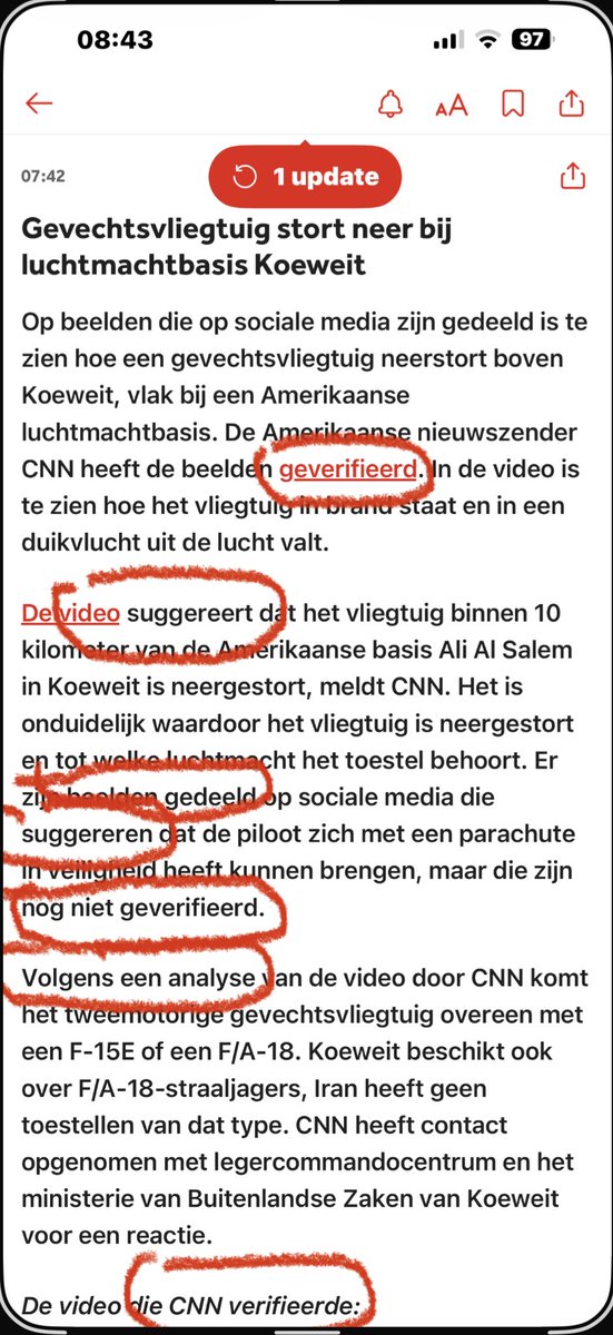 ReinBijlsma's tweet image. Haha, de #NOS meldt nu ongeveer bij elk woord dat beelden ‘geverifieerd’ , gecheckt, onderzocht en gecontroleerd zijn.