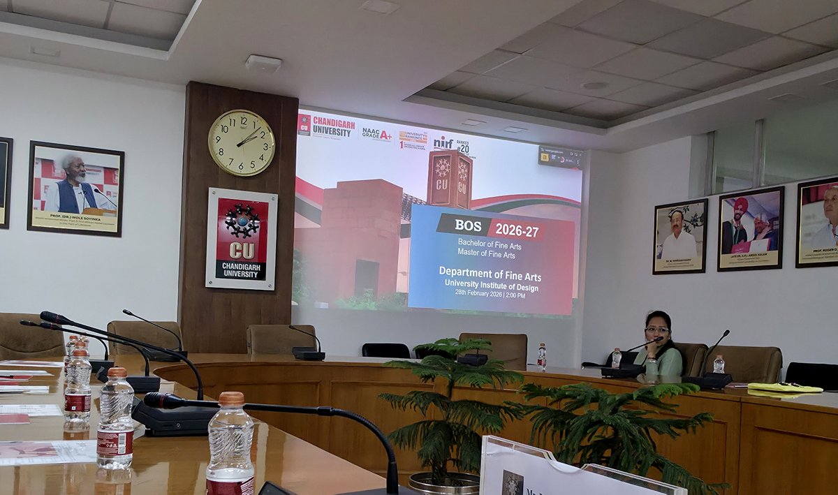 mht_shr's tweet photo. Honored to be part of the @Chandigarh_uni Board of Studies for Bachelor of Fine Arts and Master of Fine Arts programs.

#BoardOfStudies #AcademicLeadership #CurriculumDevelopment #ThoughtLeadership #EducationMatters https://t.co/PwPIw78GUg