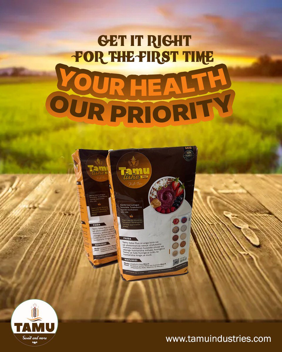GilleardGaddy's tweet photo. Tamu Lishe Plus 🥣✨

Give your family the gift of complete nutrition with Tamu Lishe Plus — a wholesome blend designed to support healthy growth, strong immunity, and everyday energy for both children and adults.

#TamuLishePlus
#HealthyFamilies
#SmartParenting
#ChildNutrition https://t.co/l4R6it5P6y
