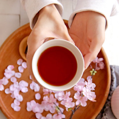 HFBELX's tweet photo. ＼数量限定でお届けします🌸／
今年も #桜ルイボスティー が帰ってきました✨

「今年はいつ出ますか？」と
毎年お問い合わせをいただく人気の春限定フレーバー🌸

この季節だけのやさしい香り…🫖🌿
今年も数量限定でご用意しています🌸

去年買えなかった方はお早めに🏃‍♀️💨 https://t.co/9wBfSYB97N