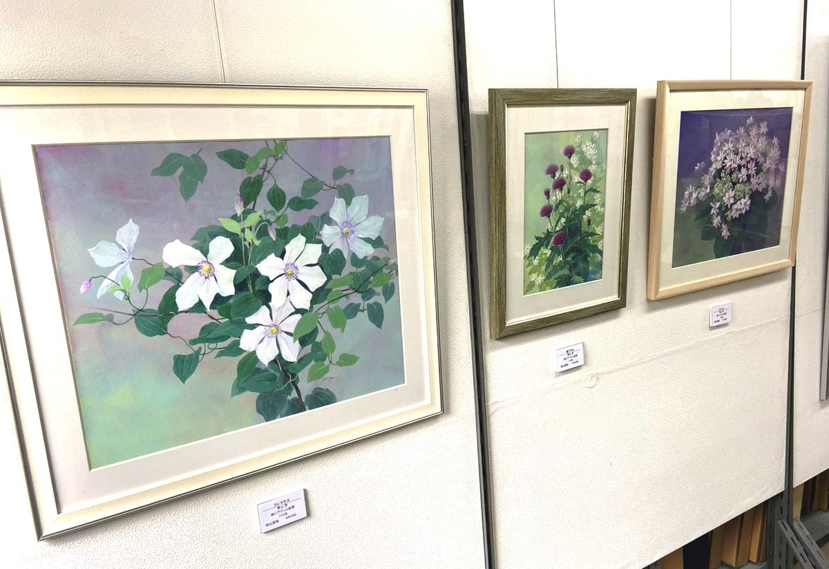 gingado1232's tweet photo. 本日より！
「青山界 個展」開催中です
一見すると日本画のようなとても繊細な植物の絵はアクリルで描かれています。静かな中にも強い生命力を感じます。
写真では映しきれない繊細な作品を是非一度ご覧ください。 https://t.co/hWEW5BV96E