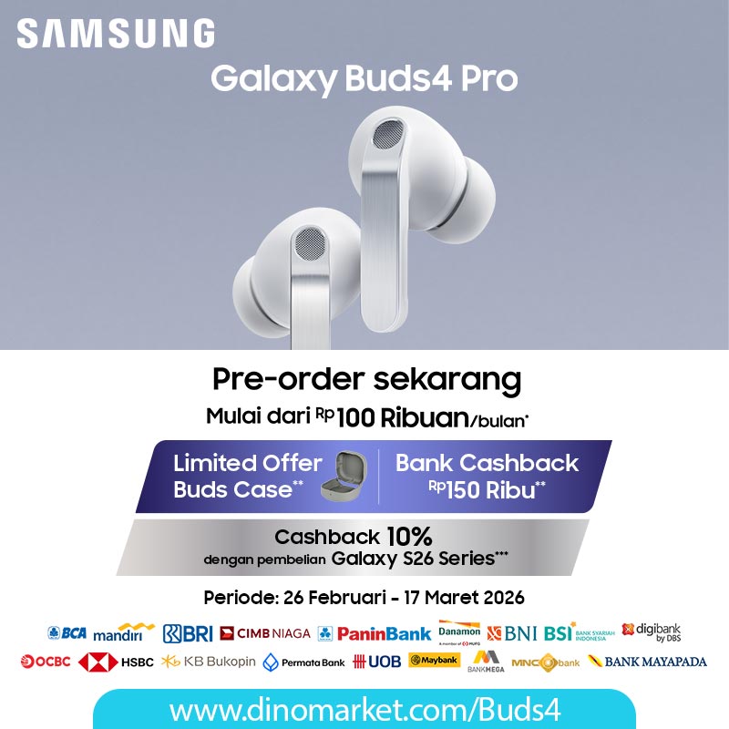 🎧 SAMSUNG GALAXY BUDS4 PRO! 🎧

Rasakan pengalaman audio tanpa kompromi dengan Samsung. Suara jernih, bass lebih dalam, dan fitur Active Noise Cancelling canggih yang bikin kamu fokus tanpa gangguan. Desain premium, nyaman dipakai seharian, dan baterai tahan lama untuk temani
