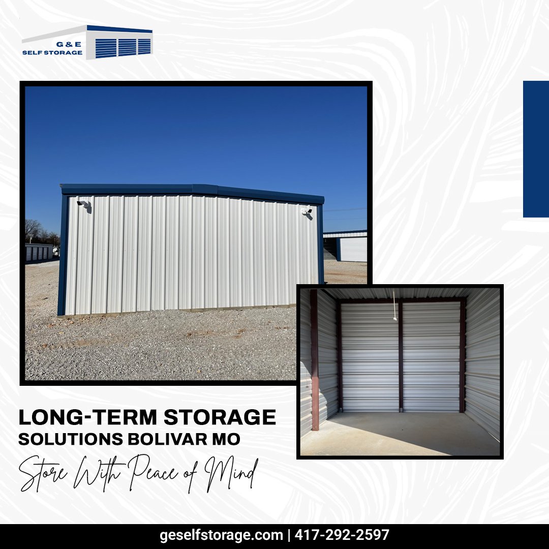geselfstorage's tweet image. Secure, dependable long-term storage in Bolivar MO with clean units and flexible sizing.

Reserve now: geselfstorage.com

#BolivarMO #LongTermStorage #SecureStorage #StorageSolutions