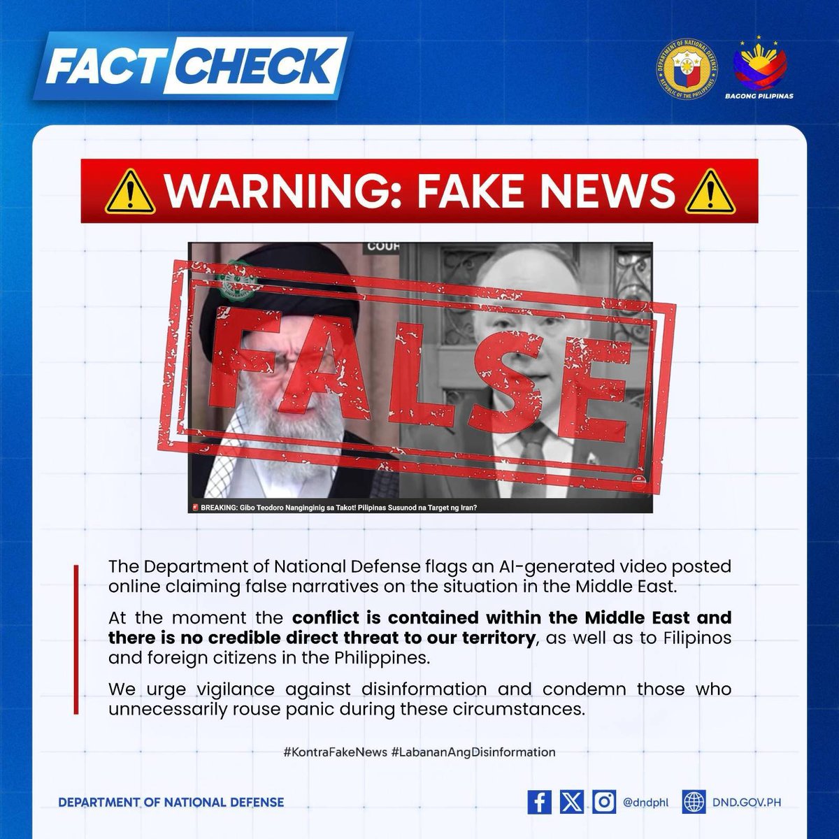 Department of National Defense - Philippines tweet media