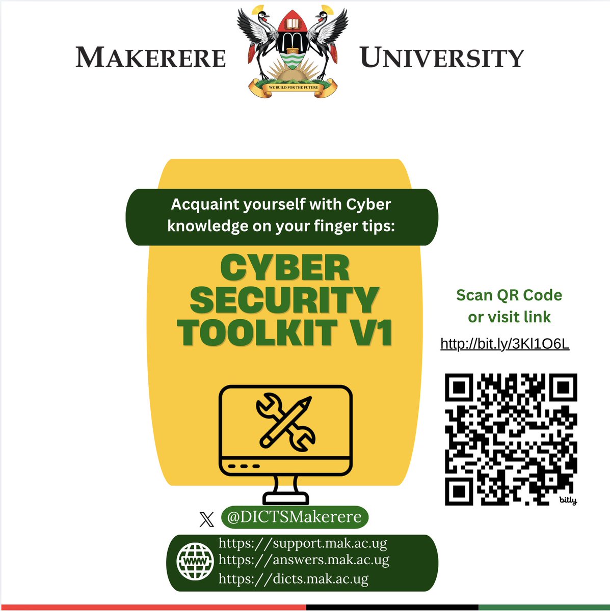 DICTSMakerere's tweet image. #CyberMonday

Engage with our cyber security toolkit v1 to understand the nuances around cyber security.

At the heart of this toolkit is why cyber hygiene is critical to your safety in a world that's always evolving.

#BeAlert 
#BetterSafeThanSorry