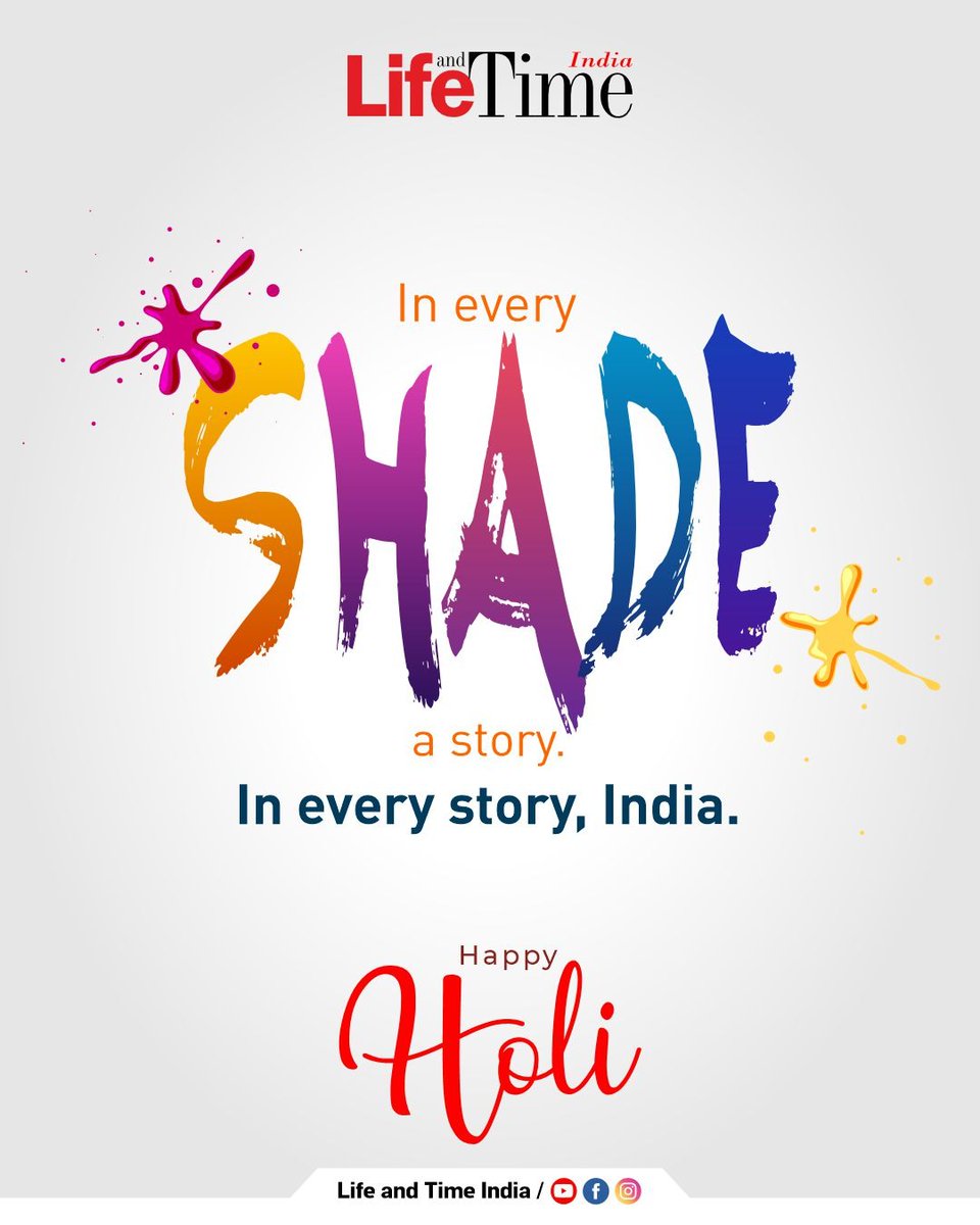 Celebrating the vibrant hues of togetherness and the diverse stories that make India shine.

#HappyHoli #Holi2026 #FestivalOfColors #ColorsOfIndia  #LifeAndTimeIndia #InEveryStoryIndia #IncredibleIndia
