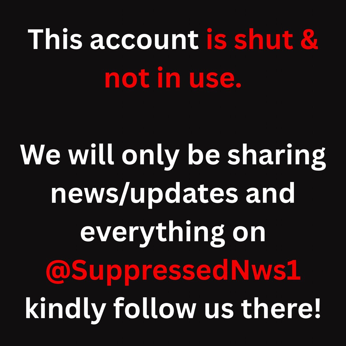SuppressedNws's tweet photo. This account is shut &amp; not in use.

We will only be sharing news/updates and everything on @SuppressedNws1 regarding the region and current war between Iran / U.S-Israel, so kindly follow us there! https://t.co/JbY6S9LkA0