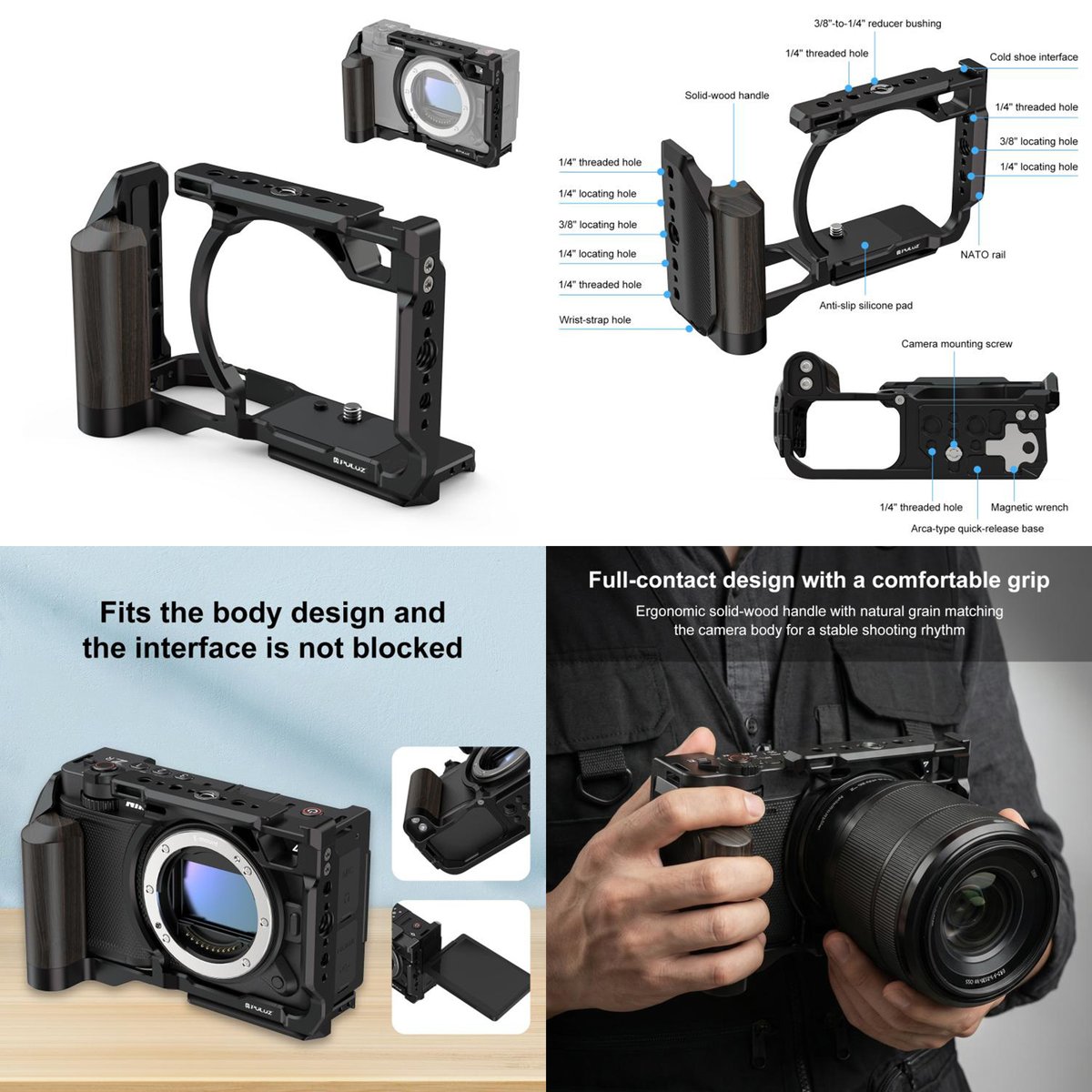 PULUZfans's tweet image. PULUZ Wood Handle Metal Cage for Nikon Z

✨ Precision-molded for a perfect fit
✨ Durable aluminum alloy build
🛒 #PU3132B 👉 bit.ly/4r3QAmu
🔍 Discover more from PULUZ!
#CameraCage #NikonZ #FilmmakingGear