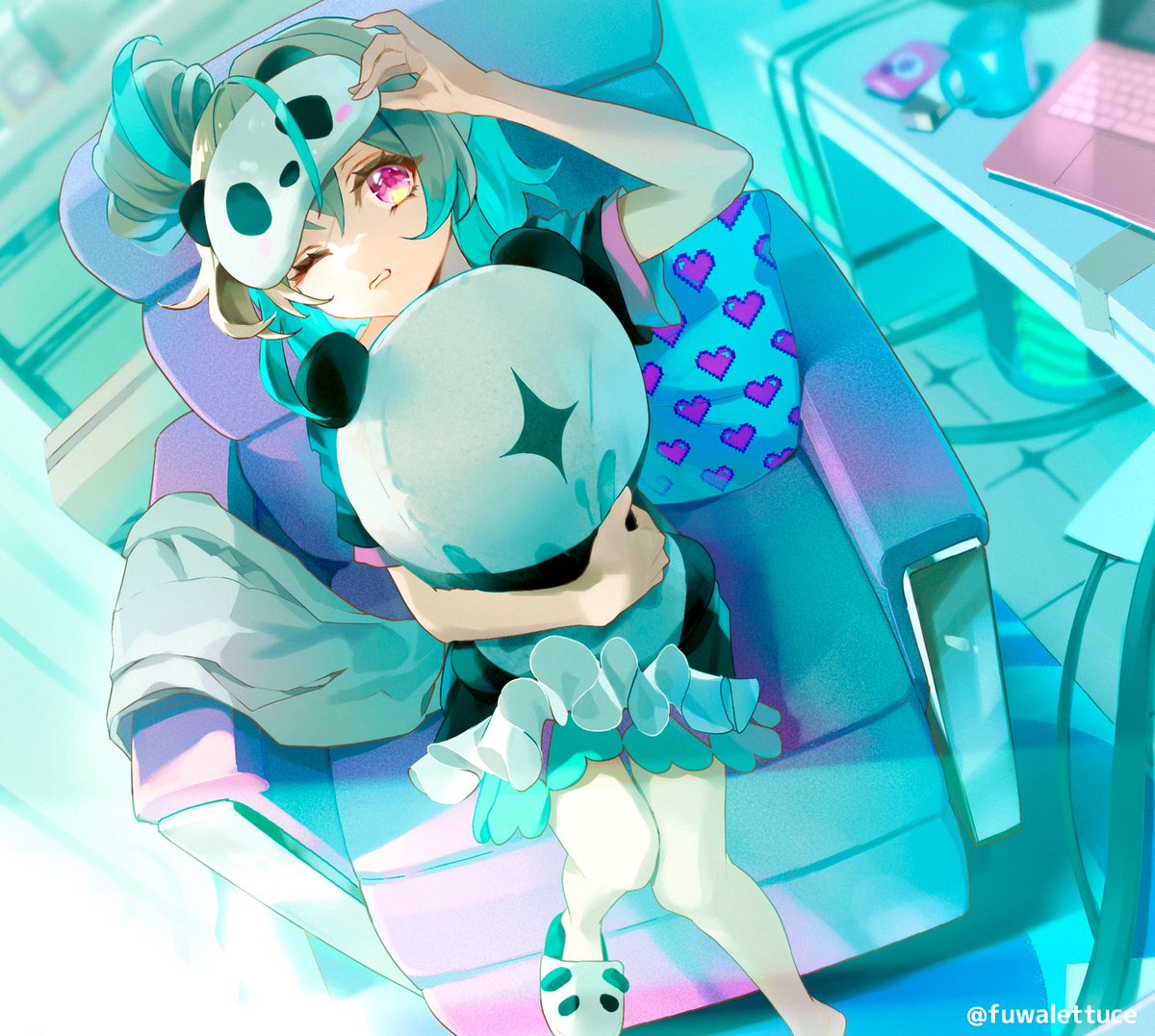 ‥‥‥(´- _ ก`)ﾈﾑ

#オリジナルイラスト