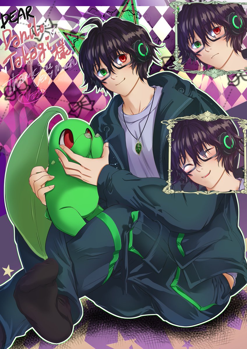 #Skeb 振り返り📖
<a href="/DaniloTakagi/">🦋DΔniloTakagi | VTuberBR 🍃⚡🎧</a>様より描かせていただきました🎨ポケモンと音楽が大好きな、次元を旅する男の子🎧💚その節は本当にありがとうございました🥰またのご依頼、心よりお待ちしてます👍✨　
#Skeb募集中　#イラストお仕事募集