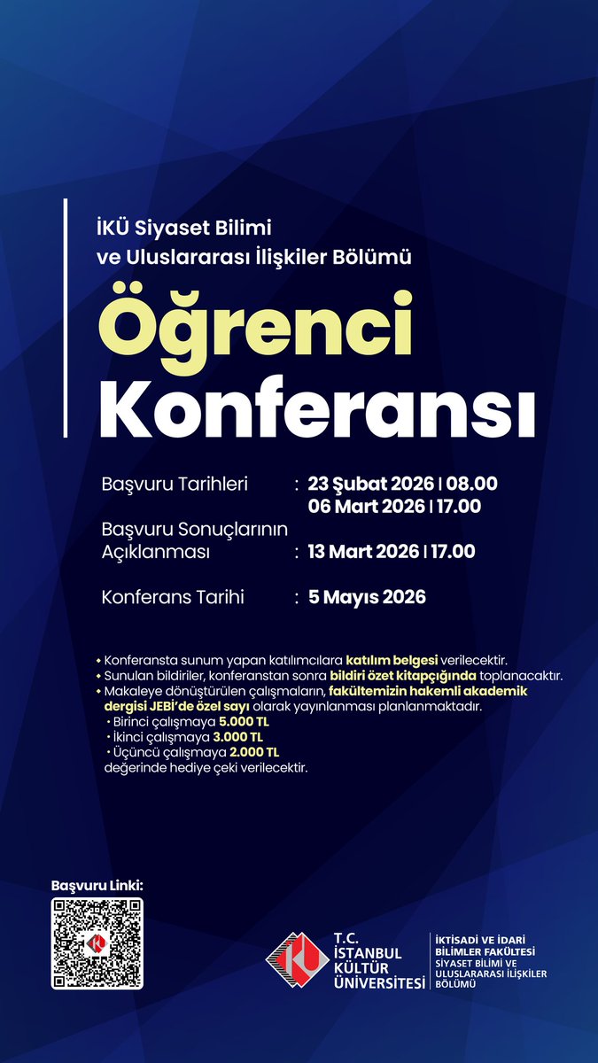 İKÜ Siyaset Bilimi ve Uluslararası İlişkiler tweet media