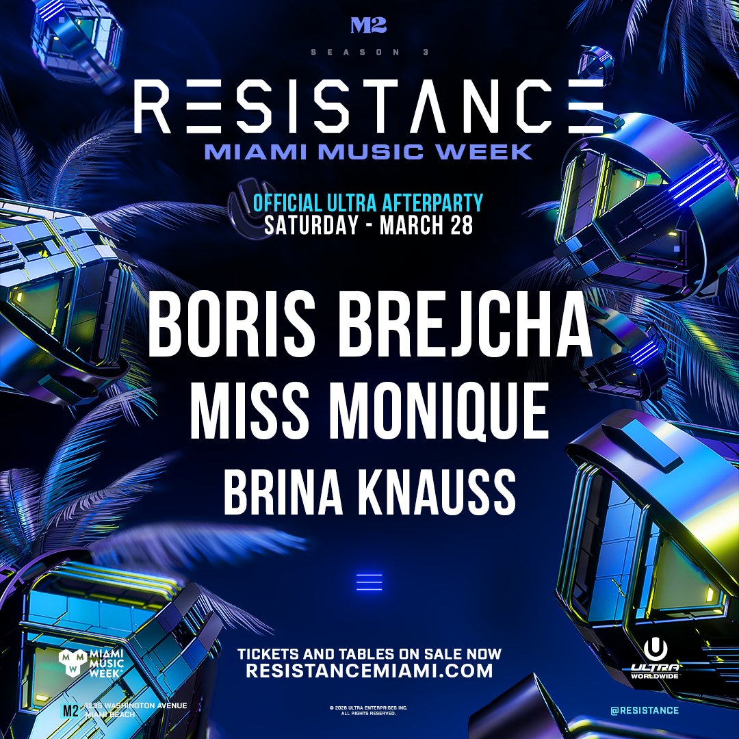 RESISTANCE Miami 🇺🇸
MAR 28
Tickets are on sale now! 🎫
resistancemiami.com/tickets/march-…
_
#RESISTANCEMiami #usa #borisbrejcha #joker