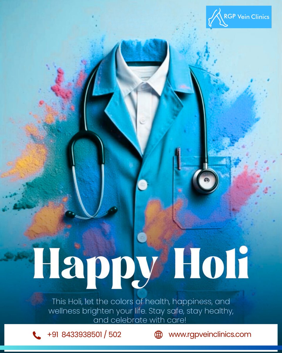 ProfRGPatil's tweet photo. 🌈✨ Happy Holi! ✨🌈

May this festival of colors bring joy, positivity, and vibrant new beginnings into your life. 🎨💛

📞 Book your consultation today.

#happyholi #festivalofcolors #veincare #healthfirst https://t.co/a3eWiVIFv3