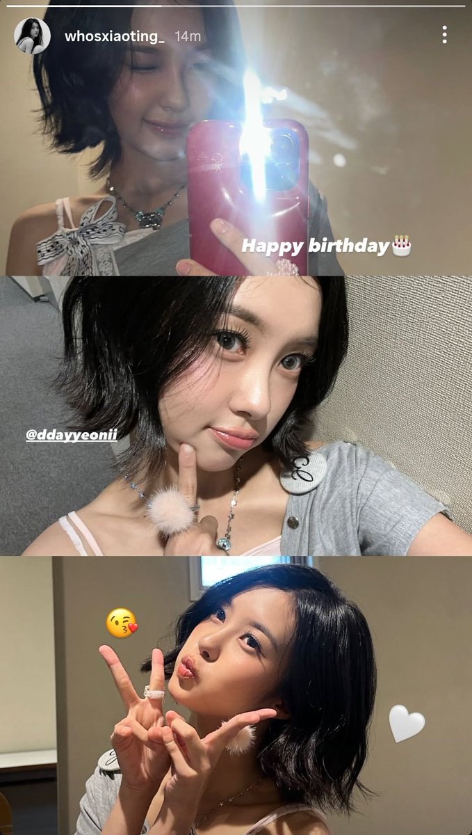 #XIAOTING instagram story update (whosxiaoting_) "Happy birthday 🎂 ...